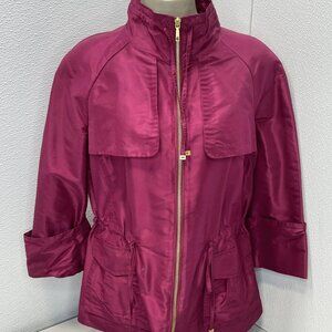 Lafayette 148 New York Silk Full-Zip Jacket